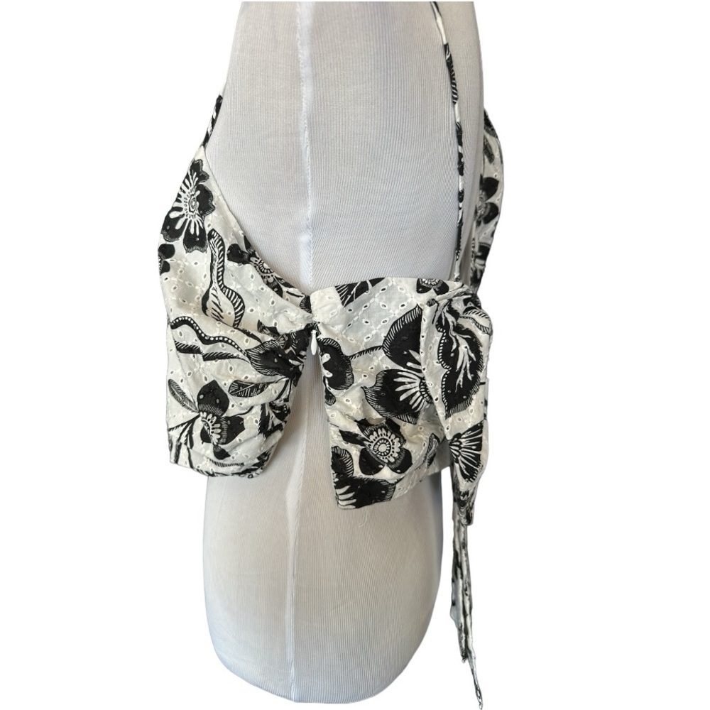 Anthropologie Maeve One-Shoulder Floral Eyelet Top - Picture 6 of 11